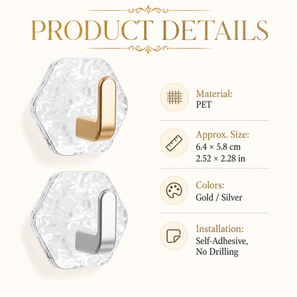 🔥Limited time 50% OFF-Crystal Clear Adhesive Wall Hooks