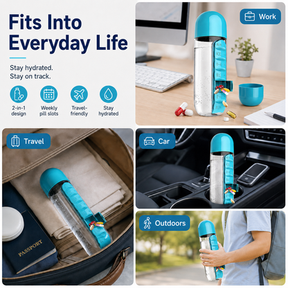 🔥Hot Sale 49% OFF🔥Portable Pill Box Water Cup
