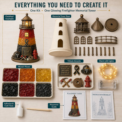 ⏳ Last Day 42% OFF – 🚒 Beginner-Friendly Vintage Firehouse Mosaic Light DIY Kit Collection | Complete Kit with Mosaic Pieces, LED Lights & Step-by-Step Guide Included 💕