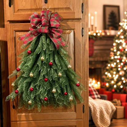 🔥Christmas Sale 50% OFF - 🎄Handmade Christmas Tree Wreath for Front Door