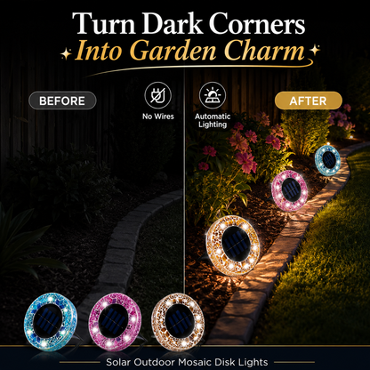 ✨Solar Outdoor Mosaic Disk Lights