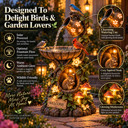 ✨ Holiday Sale 🐿️ Solar Garden Fountain — Bring Your Garden to Life