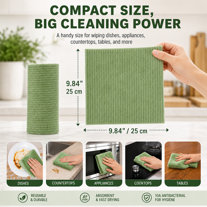 🔥Limited time 50% OFF-Reusable Super Absorbent Kitchen Cleaning Cloth♻️