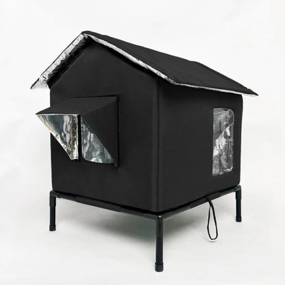 🐱 LIMITED-TIME 50% OFF! ✨ All-Weather Elevated Outdoor Cat House – Waterproof, Thermal Lining, Foldable
