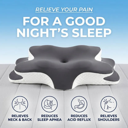 Adjustable ergonomic memory foam neck pillow