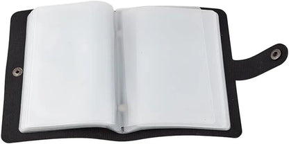 ✝️ Catholic PU+PVC Leather Holy Card Holder – Pocket Prayer Card Organizer with Snap Closure