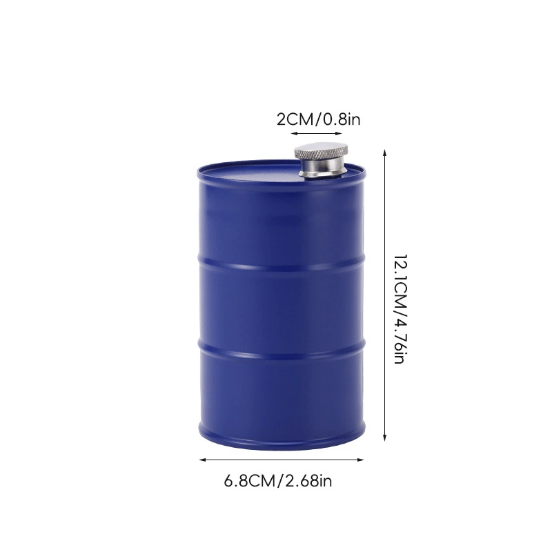 350ml/750ml Oil Drum Anti-rust Leak-proof No Odor Portable Wine Storage🛢Food Grade Camping Whisky Flagon Wine Jug Camping Supplies【liquor is not included】