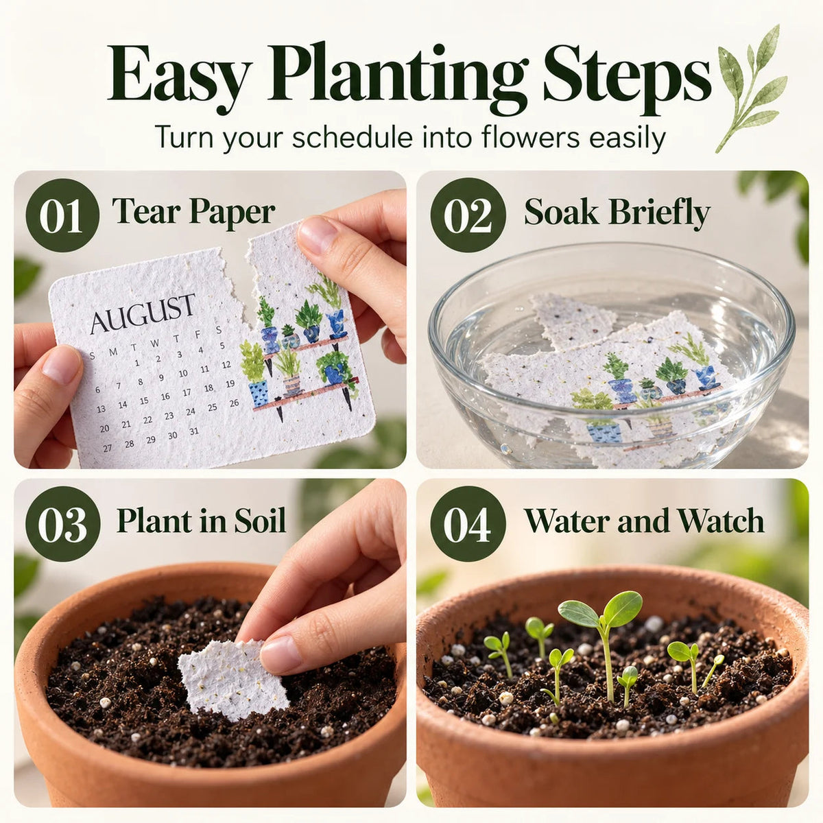 🌱Eco-Friendly Plantable “Timeless” Seed Calendar 2027