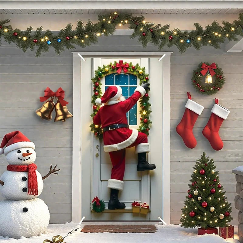🔥Last Day Promotion 60% OFF💥2026 Christmas Front Door Decoration Cover
