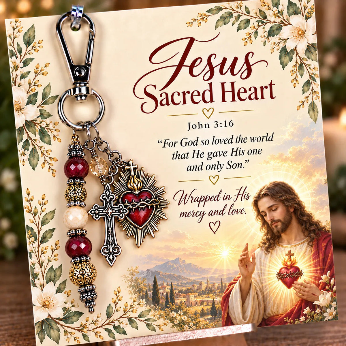 ⏳ Last Day 49% OFF – ✝️ Christian Scripture Keepsake Keychain | 23 Faith-Inspired Designs with Matching Devotional Card 🤍