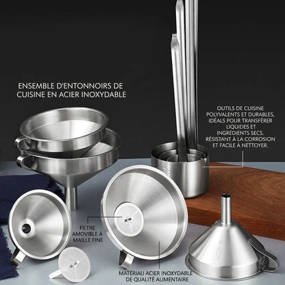 ⏳🔥limited-time 50% Off! ⏰ Stainless Steel Filter Funnel – Kitchen & Lab Multi-use ✨