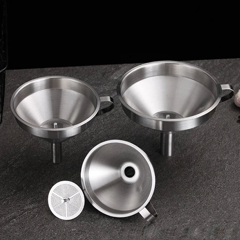 ⏳🔥limited-time 50% Off! ⏰ Stainless Steel Filter Funnel – Kitchen & Lab Multi-use ✨