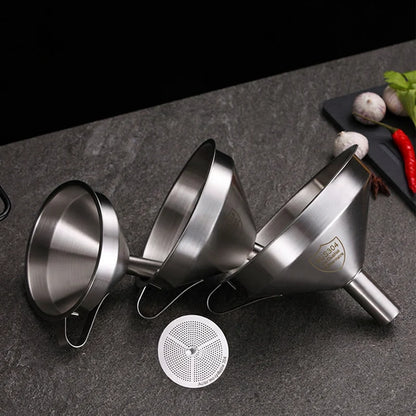 ⏳🔥limited-time 50% Off! ⏰ Stainless Steel Filter Funnel – Kitchen & Lab Multi-use ✨