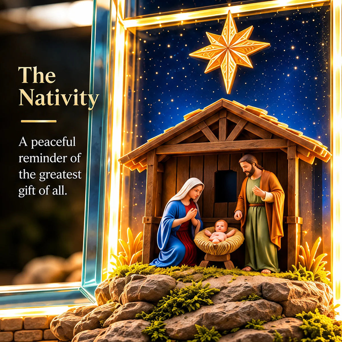 🔥Last Day 50% OFF🙏✝️ The Story of Jesus LED Cross Lamp ✨ 6 Biblical Scenes & Meaningful Christian Gift