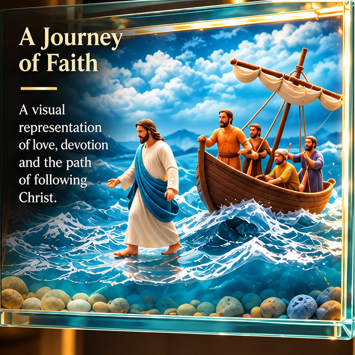 🔥Last Day 50% OFF🙏✝️ The Story of Jesus LED Cross Lamp ✨ 6 Biblical Scenes & Meaningful Christian Gift