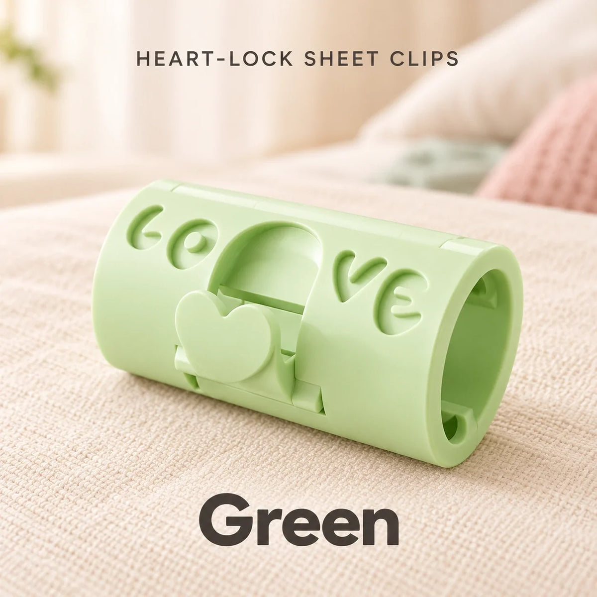 Adjustable Bed Sheet Clips — Heart-Lock Grippers to Help Keep Sheets in Place