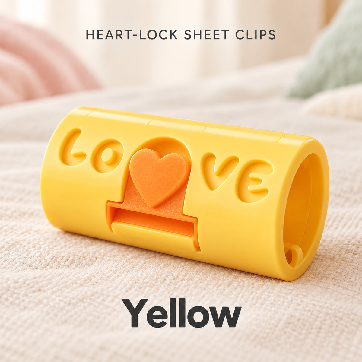 Adjustable Bed Sheet Clips — Heart-Lock Grippers to Help Keep Sheets in Place