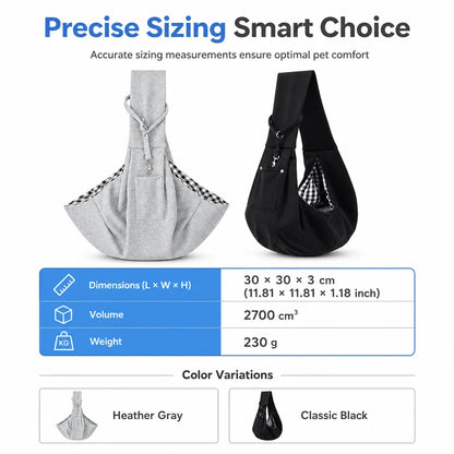 Portable Breathable Pet Carrier Sling Bag Single Shoulder Crossbody Travel Bag for Cats and Small Dogs