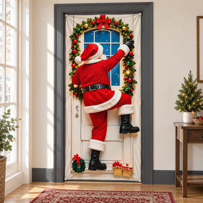 🎄 Christmas Door Cover – Festive Santa, Reindeer & Snowman Designs
