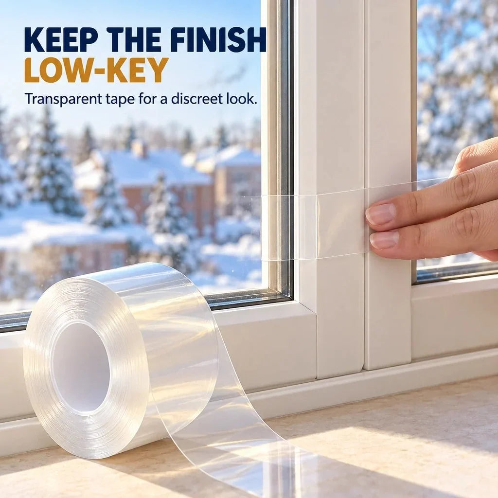 💨 Draft Stopper Clear Seal Tape – Keep Cold Air Out & Lower Energy Bills 🥶⏳