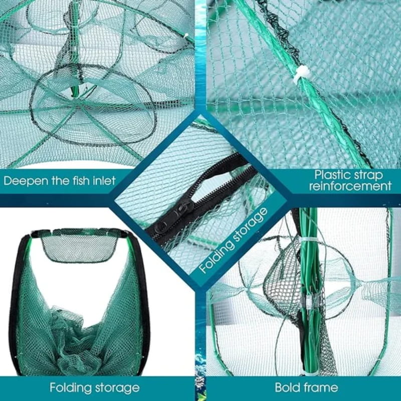 🔥Hot Sale 50% OFF🔥-Auto-Foldable Strengthened Fishing Trap Net