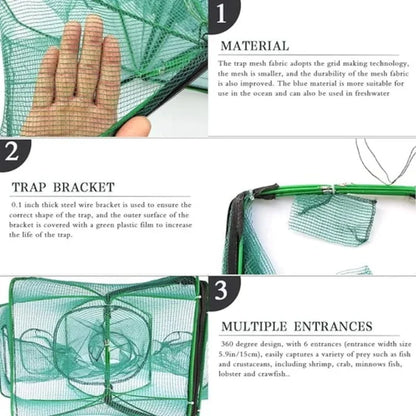 🔥Hot Sale 50% OFF🔥-Auto-Foldable Strengthened Fishing Trap Net