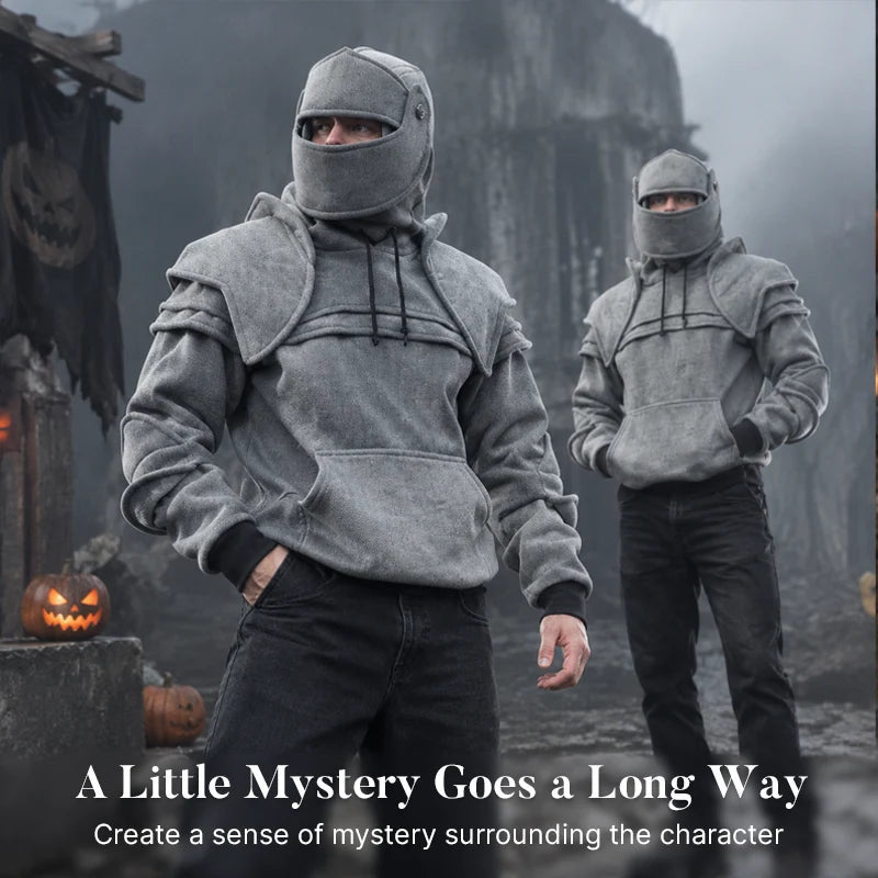 🔥 BIG SALE 50% OFF-🛡️ Knight Cosplay Hoodie – Medieval Fantasy Streetwear Pullover!