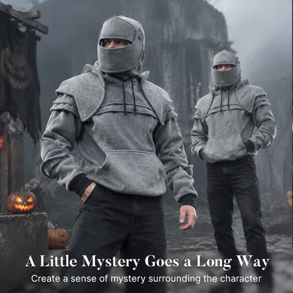 🔥 BIG SALE 50% OFF-🛡️ Knight Cosplay Hoodie – Medieval Fantasy Streetwear Pullover!