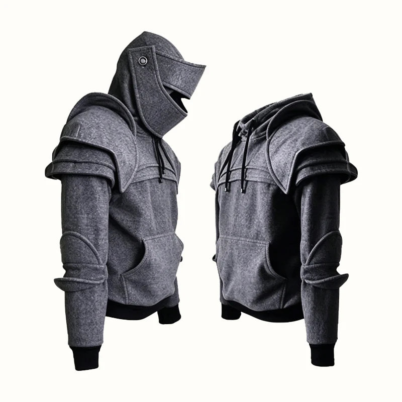 🔥 BIG SALE 50% OFF-🛡️ Knight Cosplay Hoodie – Medieval Fantasy Streetwear Pullover!