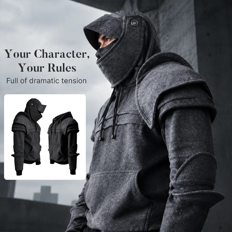 🔥 BIG SALE 50% OFF-🛡️ Knight Cosplay Hoodie – Medieval Fantasy Streetwear Pullover!