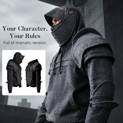 🔥 BIG SALE 50% OFF-🛡️ Knight Cosplay Hoodie – Medieval Fantasy Streetwear Pullover!