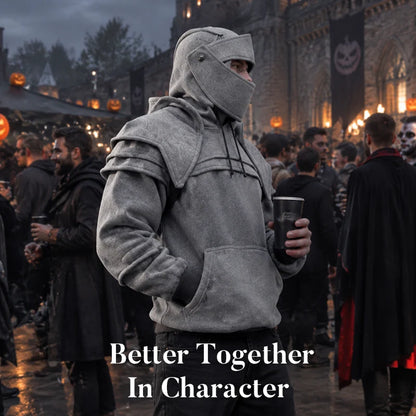 🔥 BIG SALE 50% OFF-🛡️ Knight Cosplay Hoodie – Medieval Fantasy Streetwear Pullover!