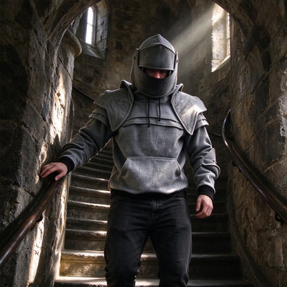 🔥 BIG SALE 50% OFF-🛡️ Knight Cosplay Hoodie – Medieval Fantasy Streetwear Pullover!