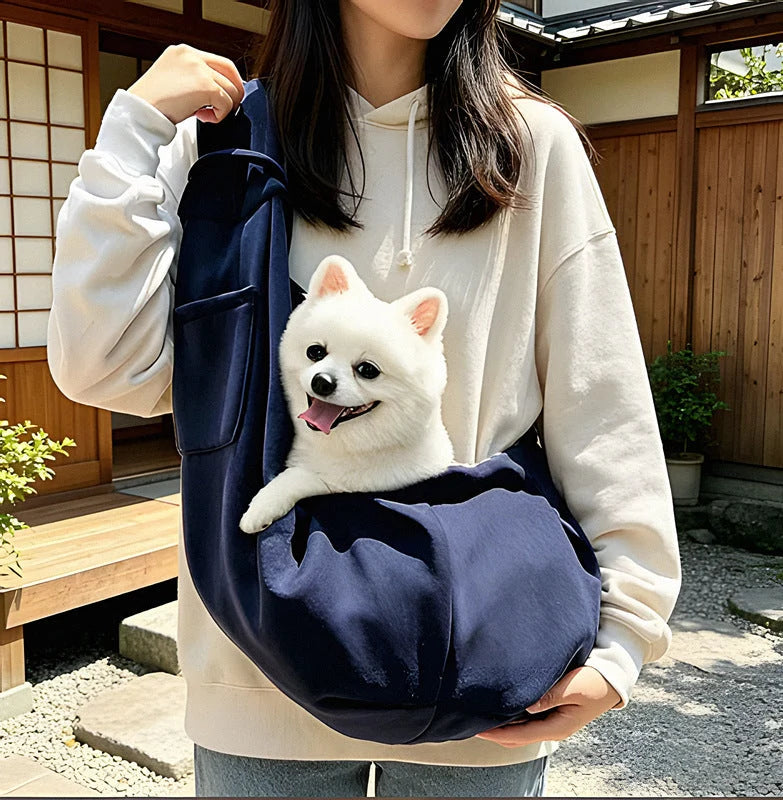 Portable Breathable Pet Carrier Sling Bag Single Shoulder Crossbody Travel Bag for Cats and Small Dogs