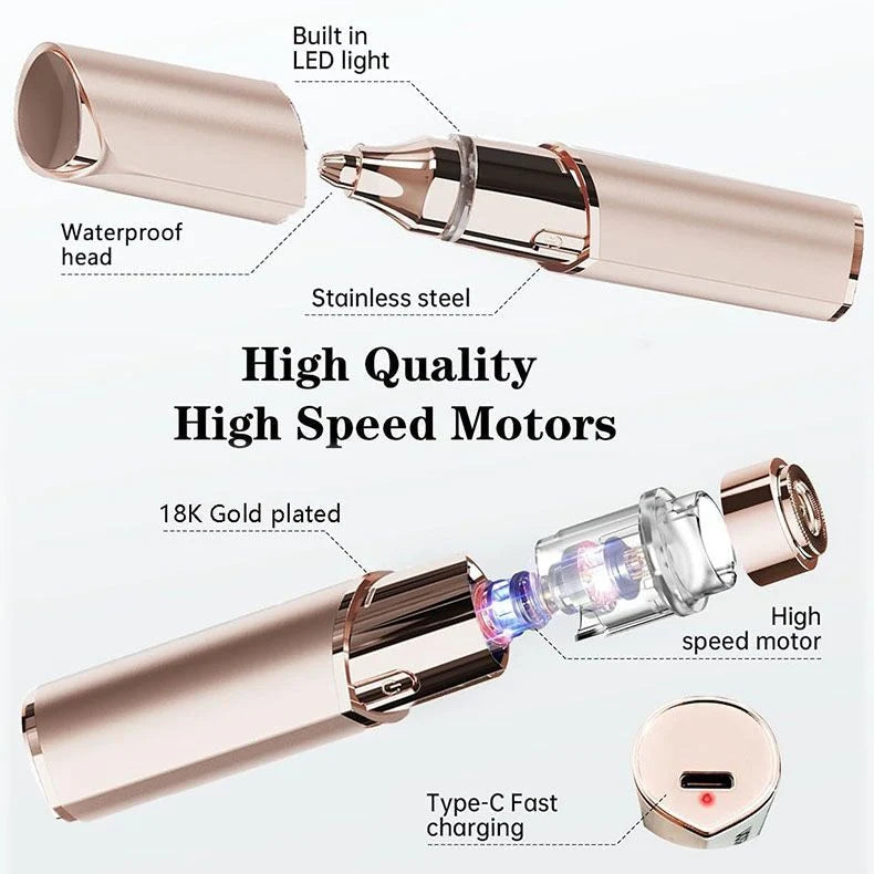 ⏰🔥LIMITED TIME 50% OFF! 💖 2-in-1 Facial Hair Remover & Eyebrow Trimmer – Precise, Gentle & Easy-to-Use for Smooth Skin ✨🌸