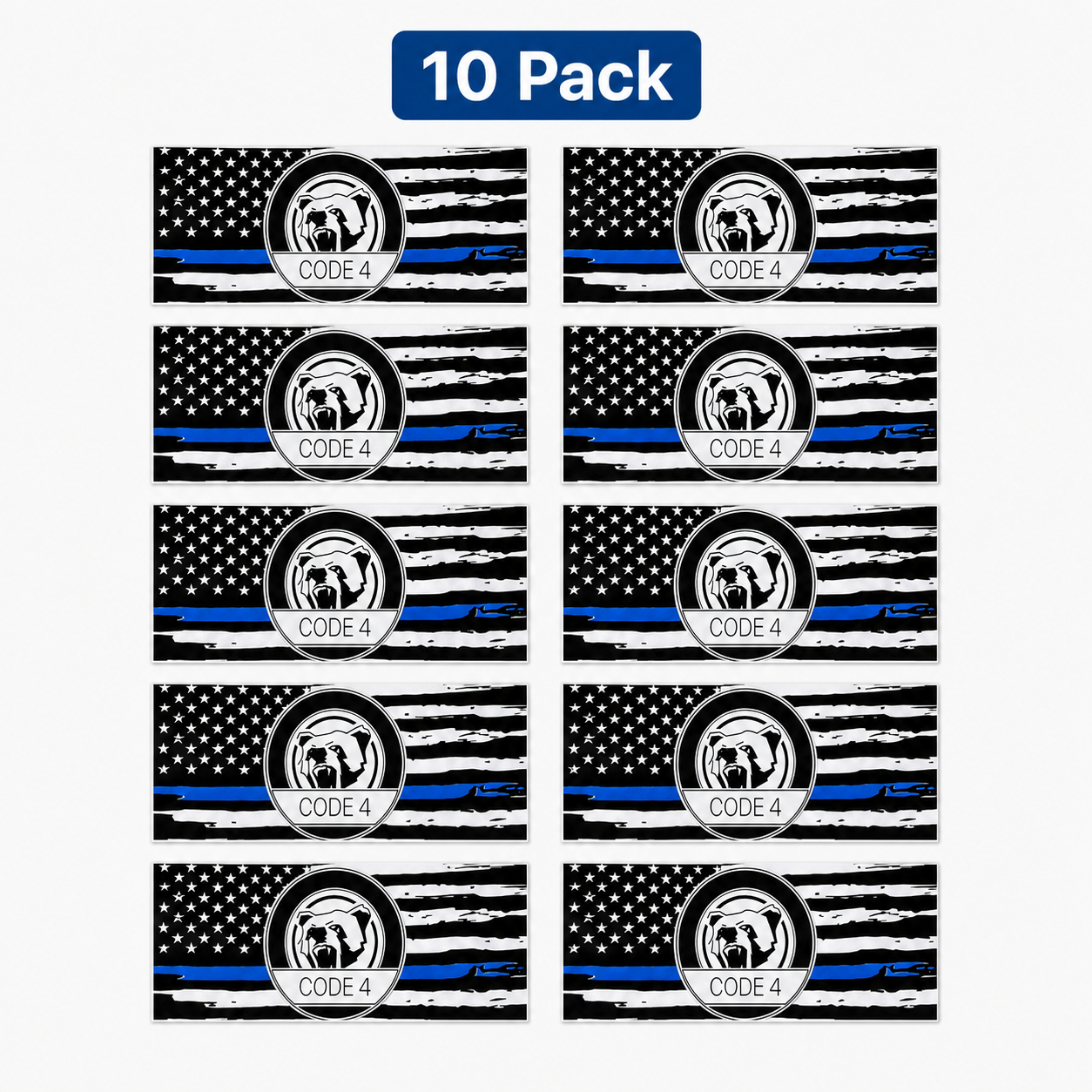 🔥Hot Sale🔥Thin Blue Line Code 4 Sticker - Show Police Support!