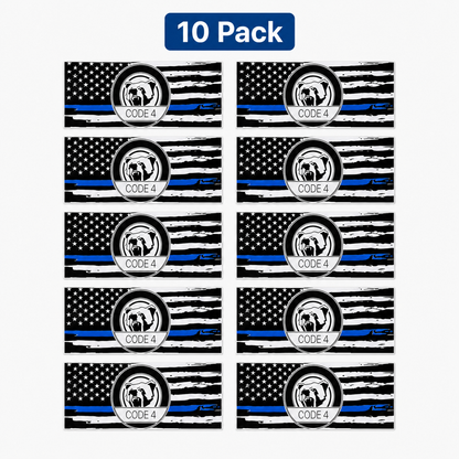 🔥Hot Sale🔥Thin Blue Line Code 4 Sticker - Show Police Support!