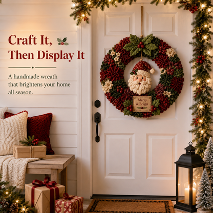 🔥Christmas Sale 49% OFF🎄3D Fabric Poke Wreath DIY Kit