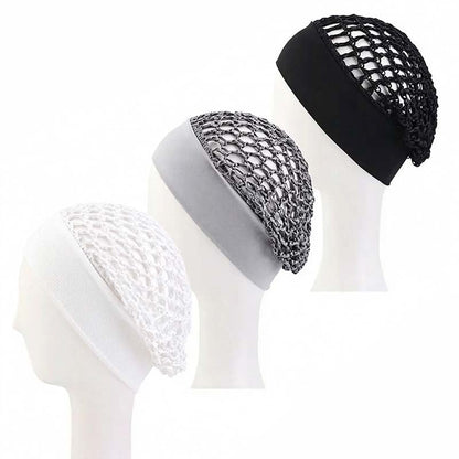 3-Piece Stretchy Wide-Edge Sleeping Cap Set