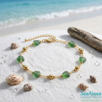 🌊Ocean's Treasure Sea Glass Bracelet