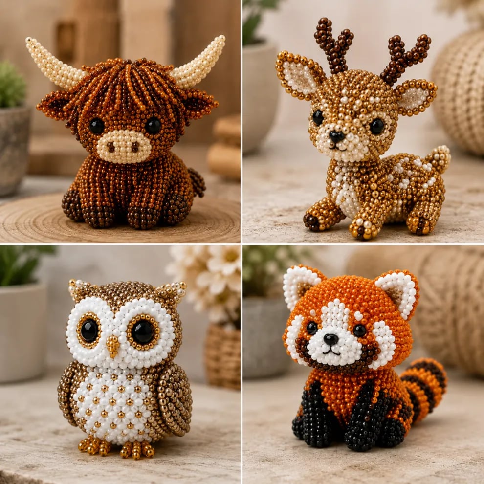 🧵2026 Tiny 3D Beaded Animal DIY Kit