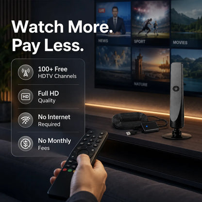 🔥🔥 HD TV Antenna – No Monthly Subscription✅Quick & Easy Setup 📡