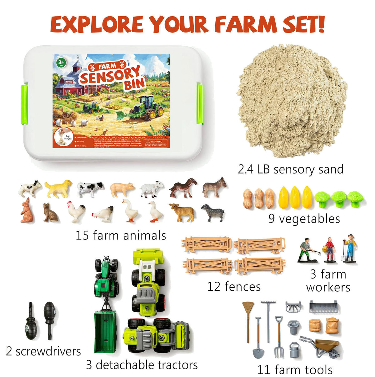 🚜Sandbox with Lid Castle Building kit