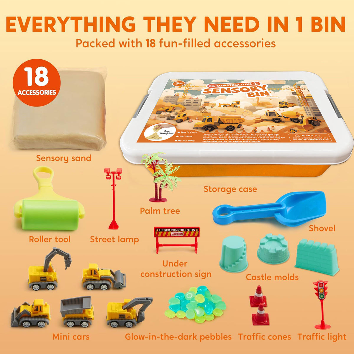 🚜Sandbox with Lid Castle Building kit