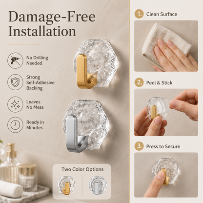 Damage-free self-adhesive installation steps