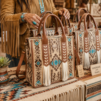 🔥Hot Sale 49% OFF🔥Southwestern-Inspired Fringe Tote Bag