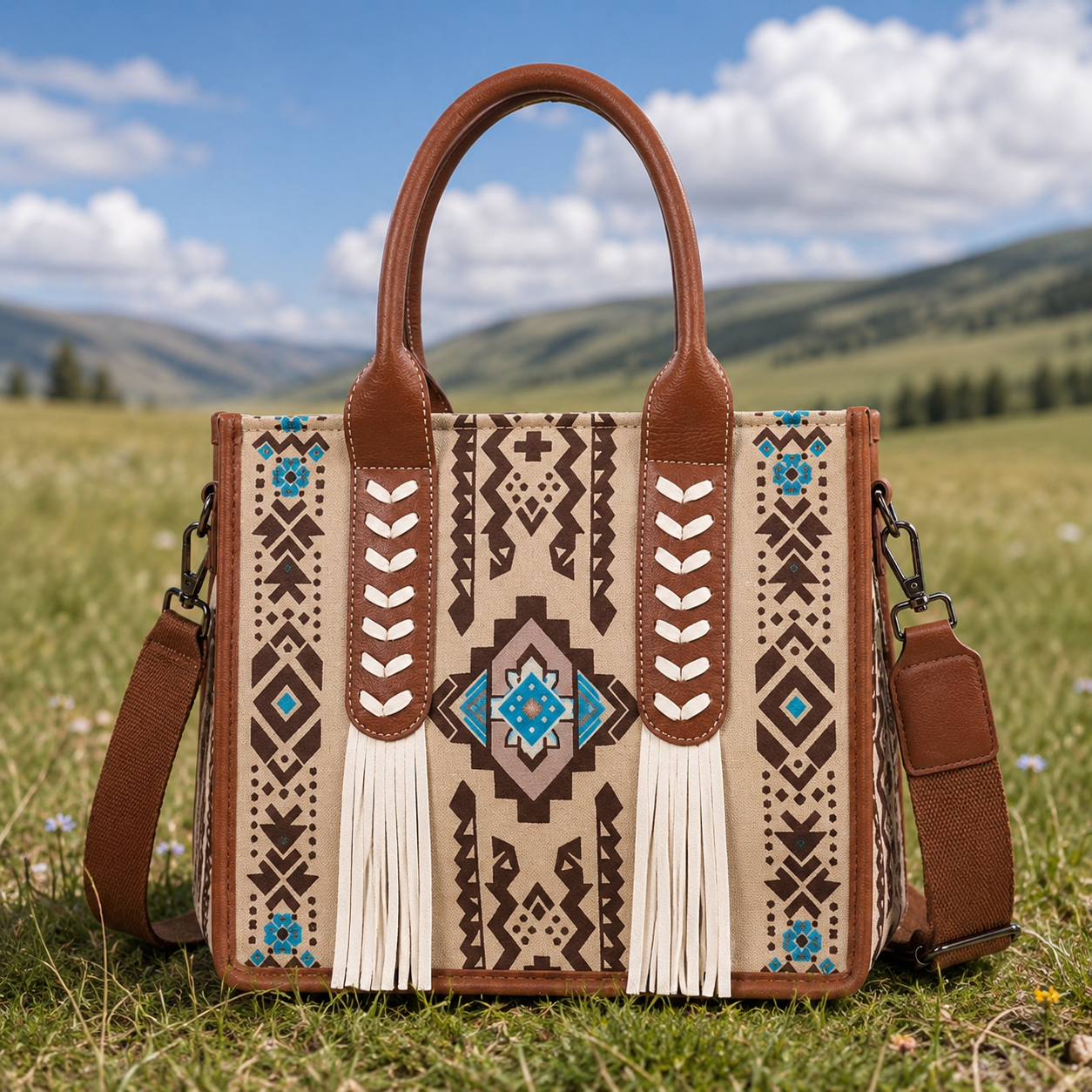 🔥Hot Sale 49% OFF🔥Southwestern-Inspired Fringe Tote Bag