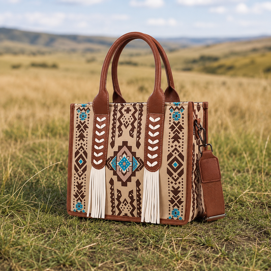 🔥Hot Sale 49% OFF🔥Southwestern-Inspired Fringe Tote Bag