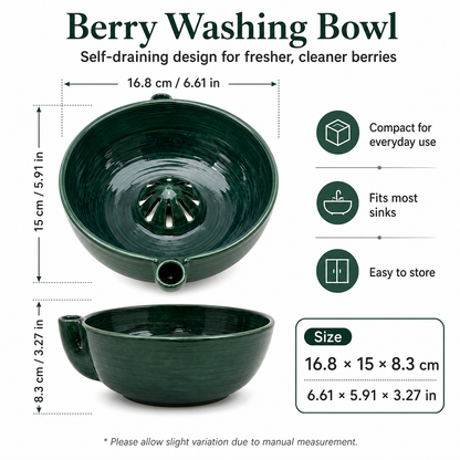 🔥Hot Sale 50% OFF 🎁Self Spinning Berry Washing Bowl, Automatic swirl fruit colander with drain hole, multipurpose kitchen washer for berries, fruits and vegetables