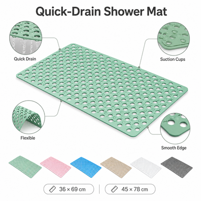 🔥HOT SALE LSAT DAY 50% OFF!!!🔥Quick-Drain Non-Slip Shower Mat